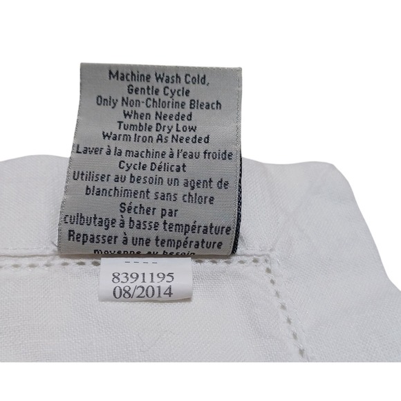 Pottery Barn 100% Linen Napkins White 20x20 Set of 6 Elegant Everyday Classic - Picture 5 of 7